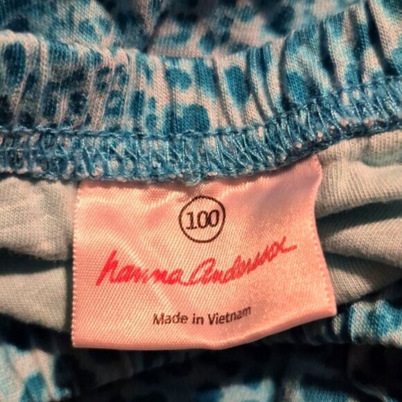 Hanna Andersson girls size 100 or 4 blue animal print poufy hem skirt VGUC - Picture 4 of 5